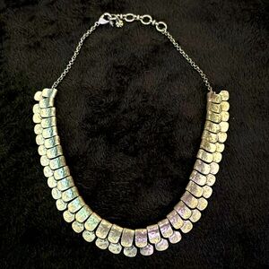 Silver metal Lucky Brand 🍀 Armor Style Necklace/Choker- GETS COMPLIMENTS!!